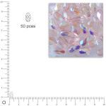 Olives facettées dépolies 6 x 4 mm x 50 pces - Quartz Rose