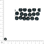 Sachet de perles en bois poli Ø6mm - Noir