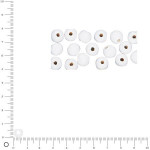 Sachet de perles en bois poli Ø6mm - Blanc