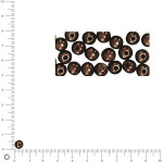 Sachet de perles en bois poli Ø6mm - Brun foncé
