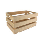 Caisse de rangement vintage en bois - 32,5 x 32,5 x 17 cm