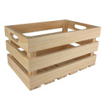 Caisse de rangement vintage en bois - 35 x 25 x 19,5 cm