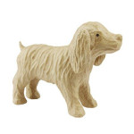 Cocker papier mâché à décorer 16 cm