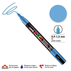 Marqueur PC-3M pointe conique fine - Bleu ciel