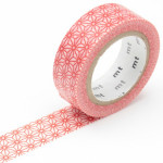 Masking tape fleurs stylisées rouge
