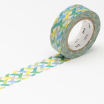Masking tape à chevrons ton vert