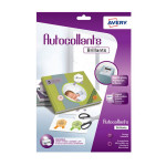 Feuille autocollante Blanc brillant 19,9 x 28,9 cm - 8 pcs