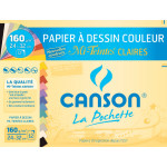 Papier Mi-Teintes 160g 24 x 32cm pochette de 12 feuilles pastel