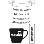 Tampon Clear Bonne fête maman 7 pcs