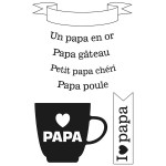 Tampon Clear Papa en or 7 pcs